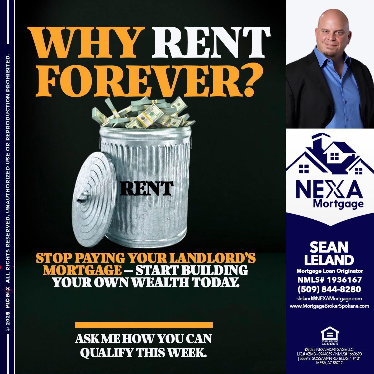 why rent? - Sean Leland -Mortgage Broker