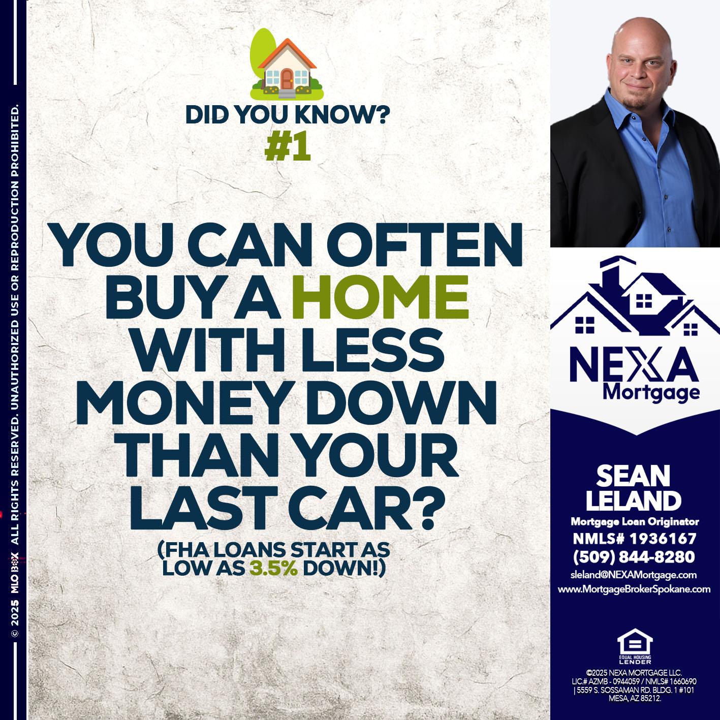 DID YOU KNOW #1 - Sean Leland -Mortgage Broker
