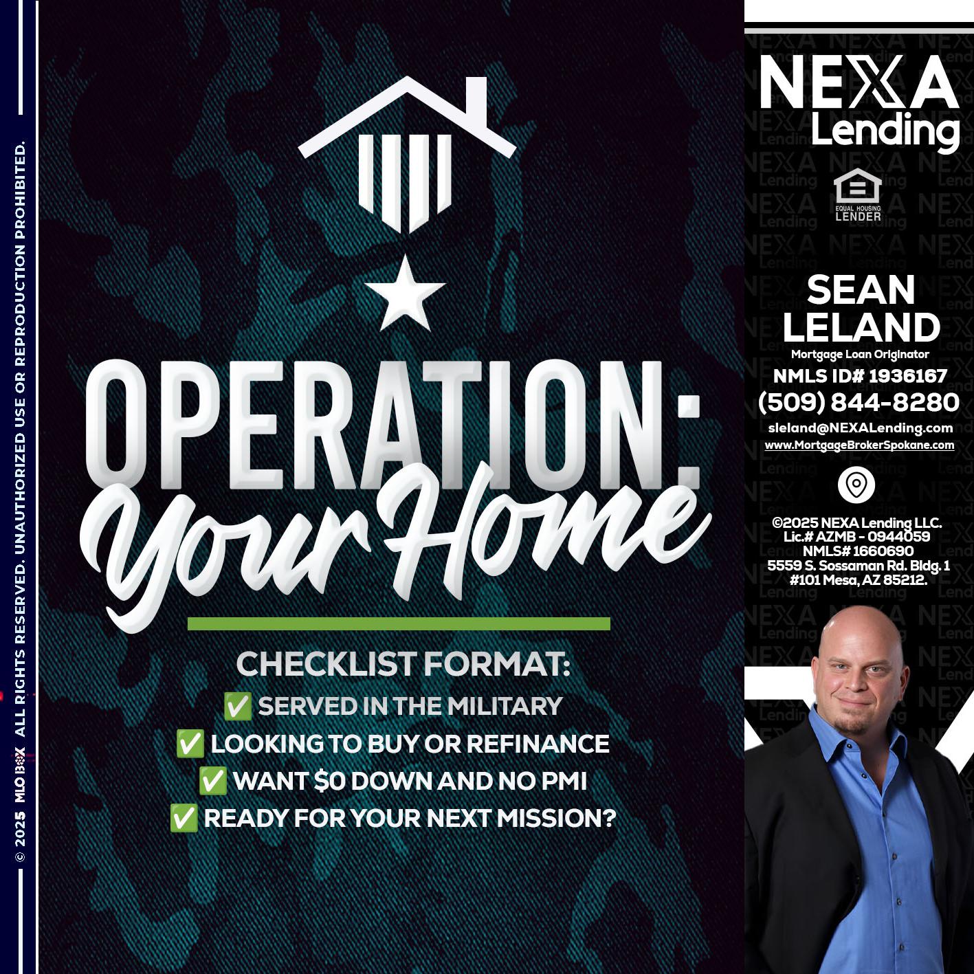OPERATION YOUR HOME - Sean Leland -Mortgage Broker