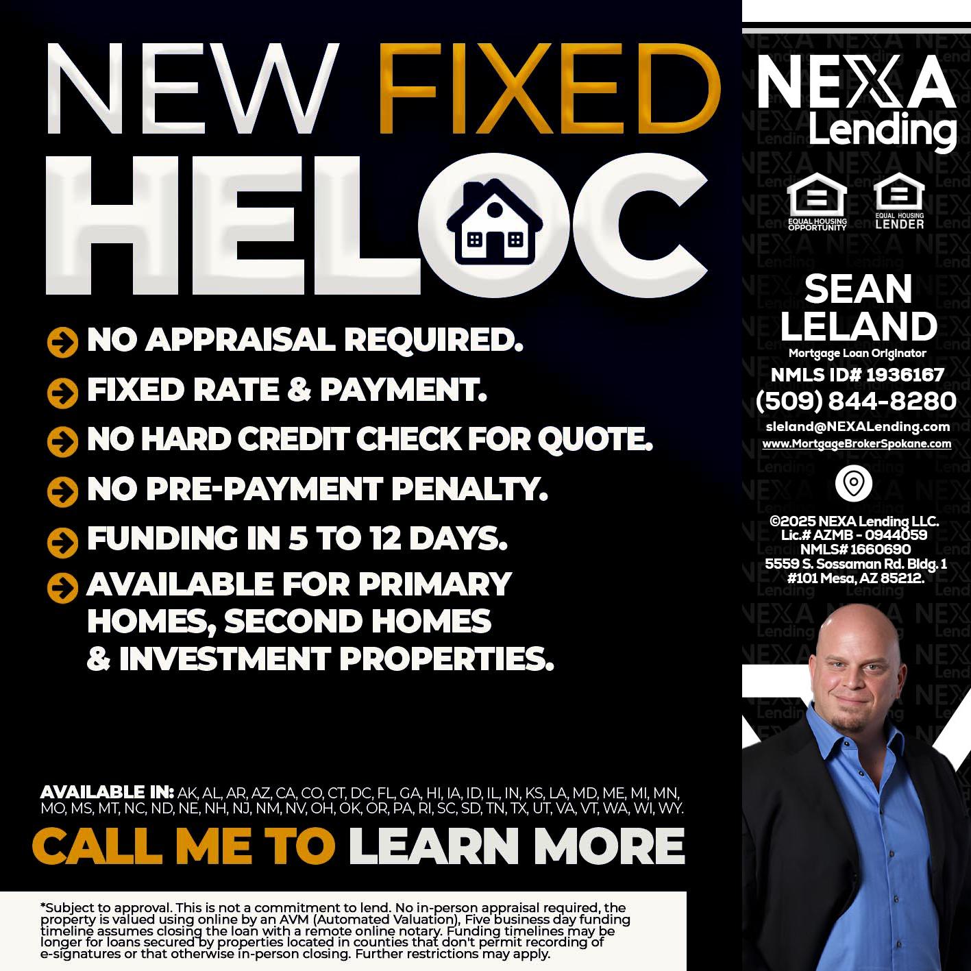 HELOC - Sean Leland -Mortgage Broker
