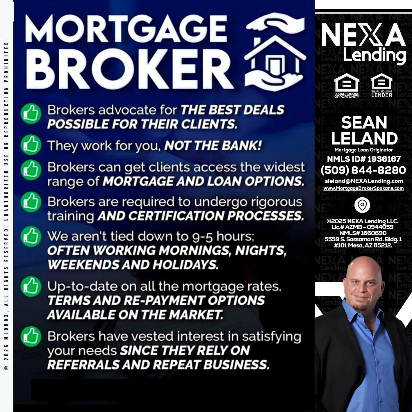 MORTGAGE BROKER - Sean Leland -Mortgage Broker
