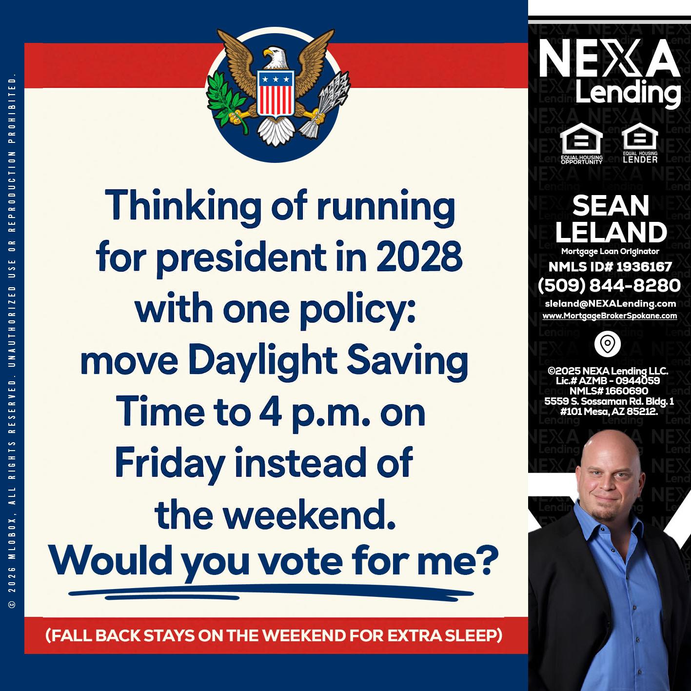 THINKING OF RUNING - Sean Leland -Mortgage Broker