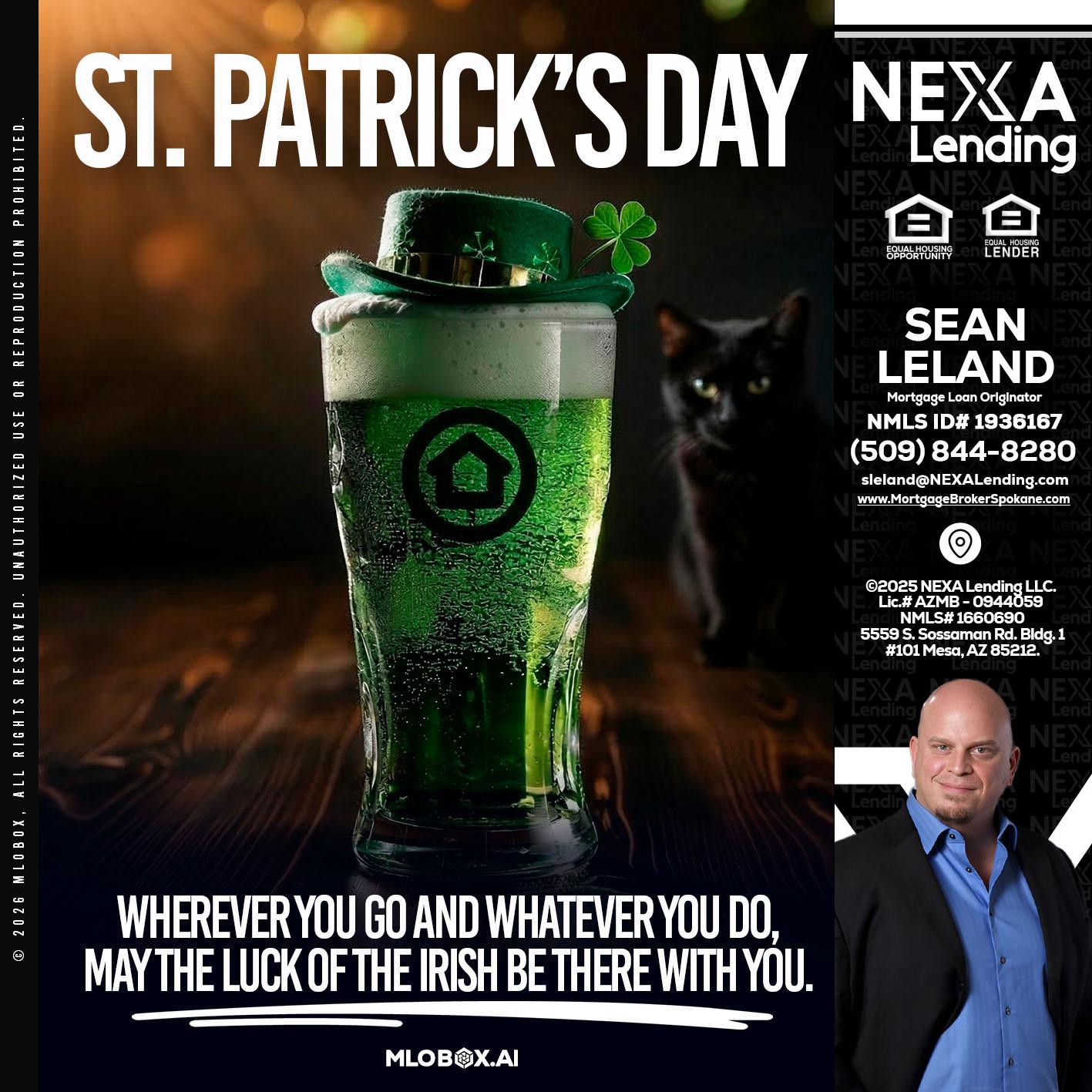 st. Patricks day - Sean Leland -Mortgage Broker