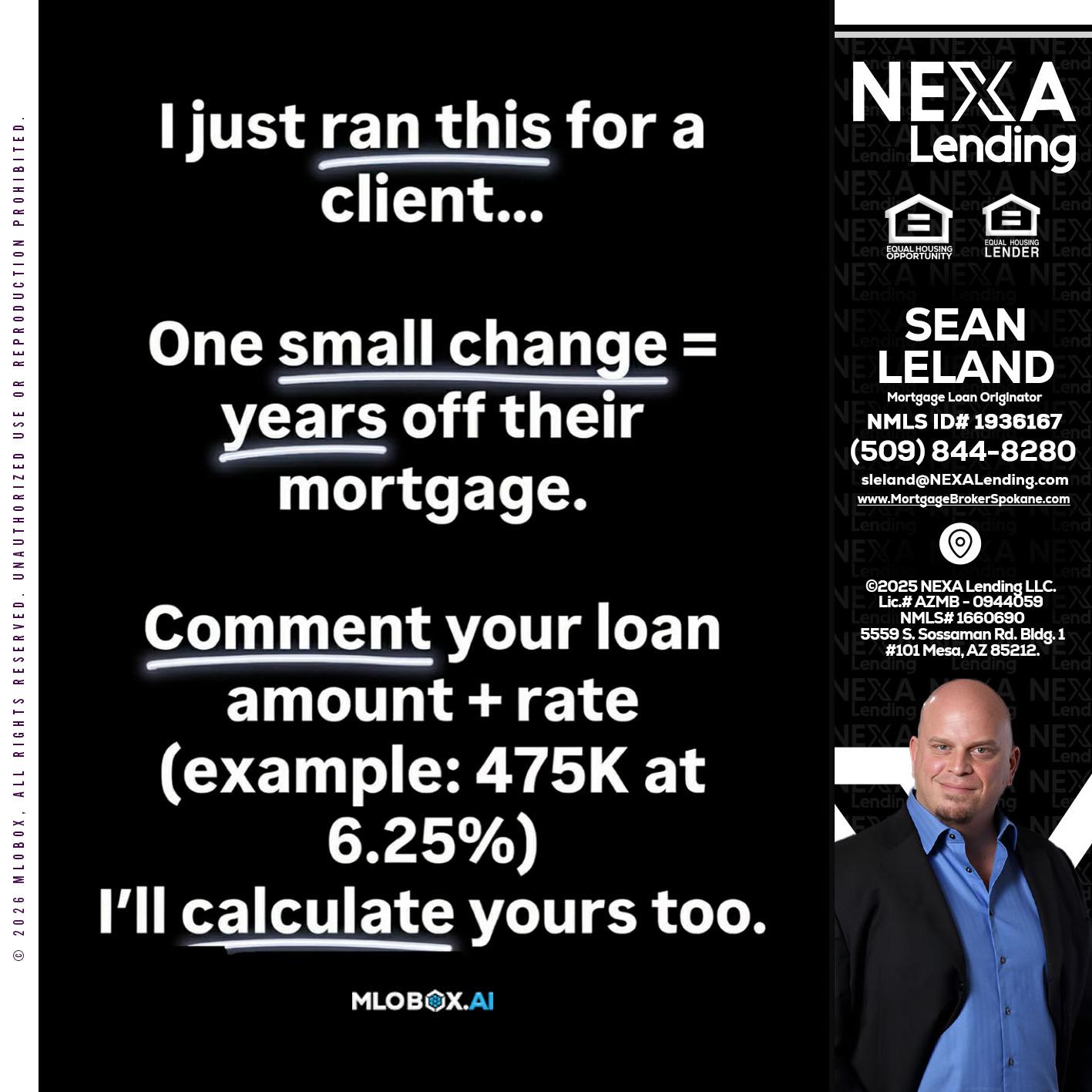 I JUST RAN - Sean Leland -Mortgage Broker