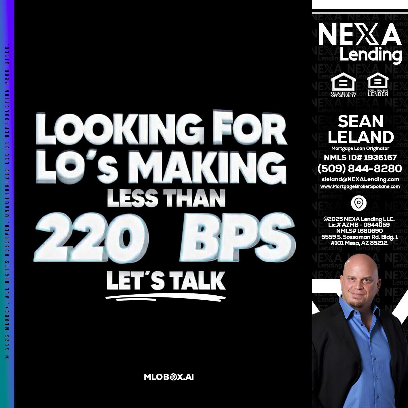LOOKING FOR - Sean Leland -Mortgage Broker