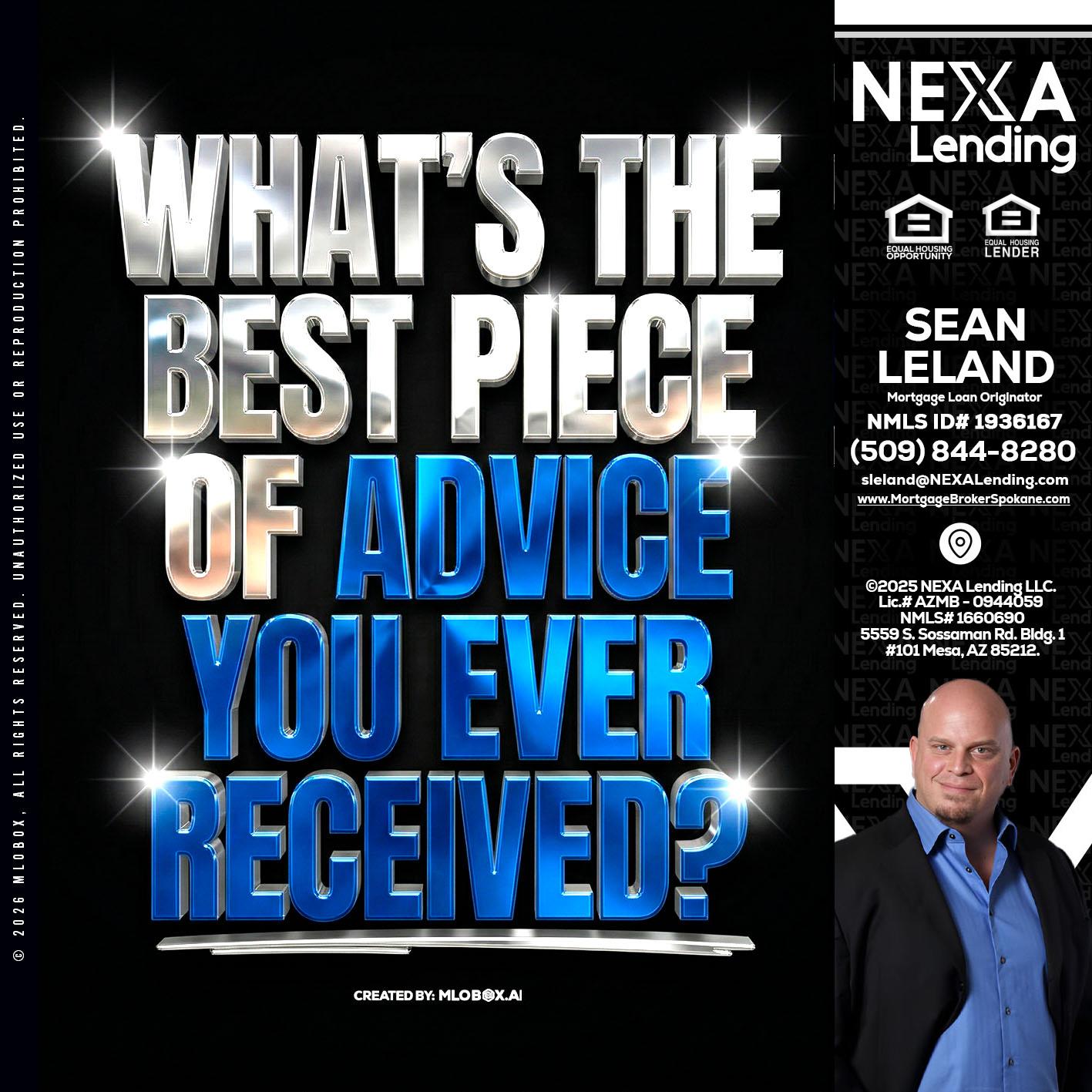 WHATS THE BEST - Sean Leland -Mortgage Broker