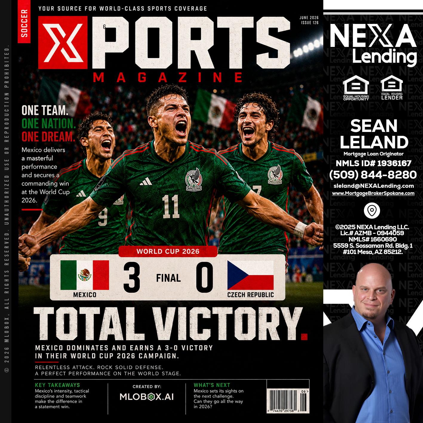 World Cup 2026 MEX 1-0 CZECH - Sean Leland -Mortgage Broker