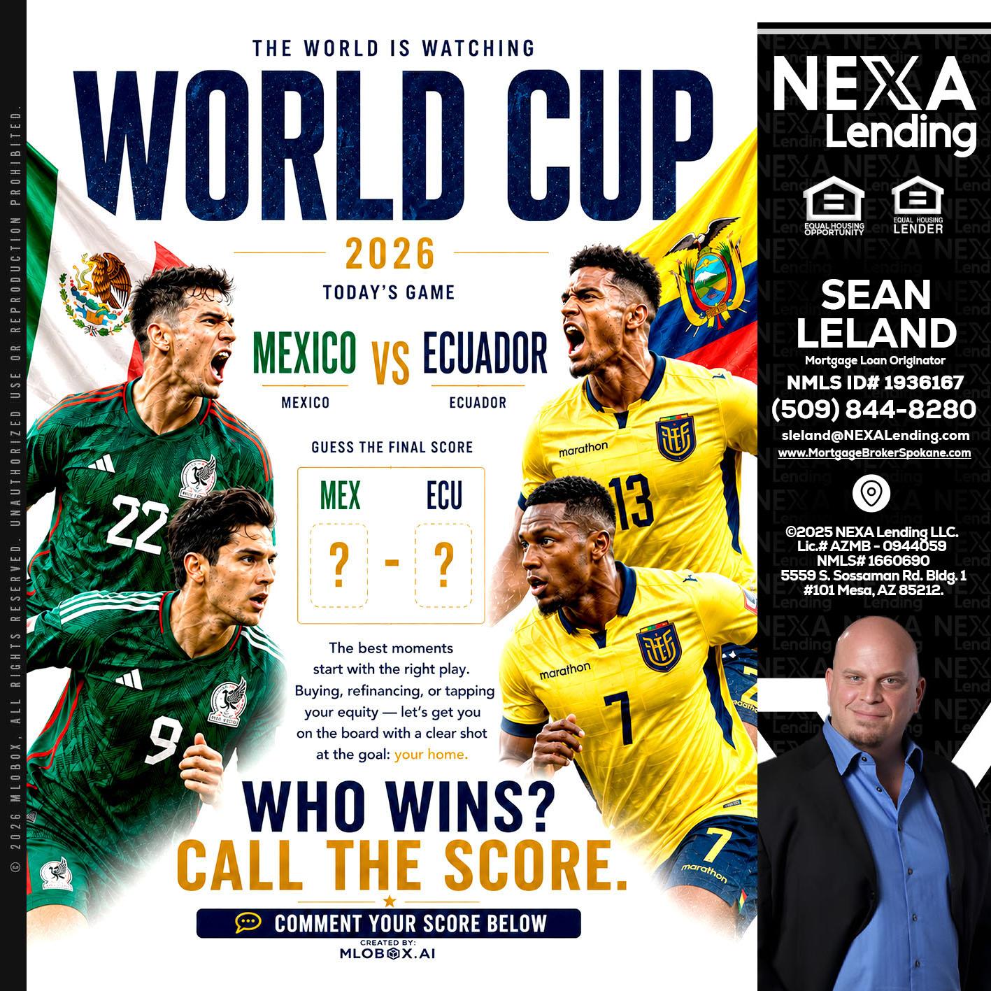 WORLD CUP 2026 - Sean Leland -Mortgage Broker