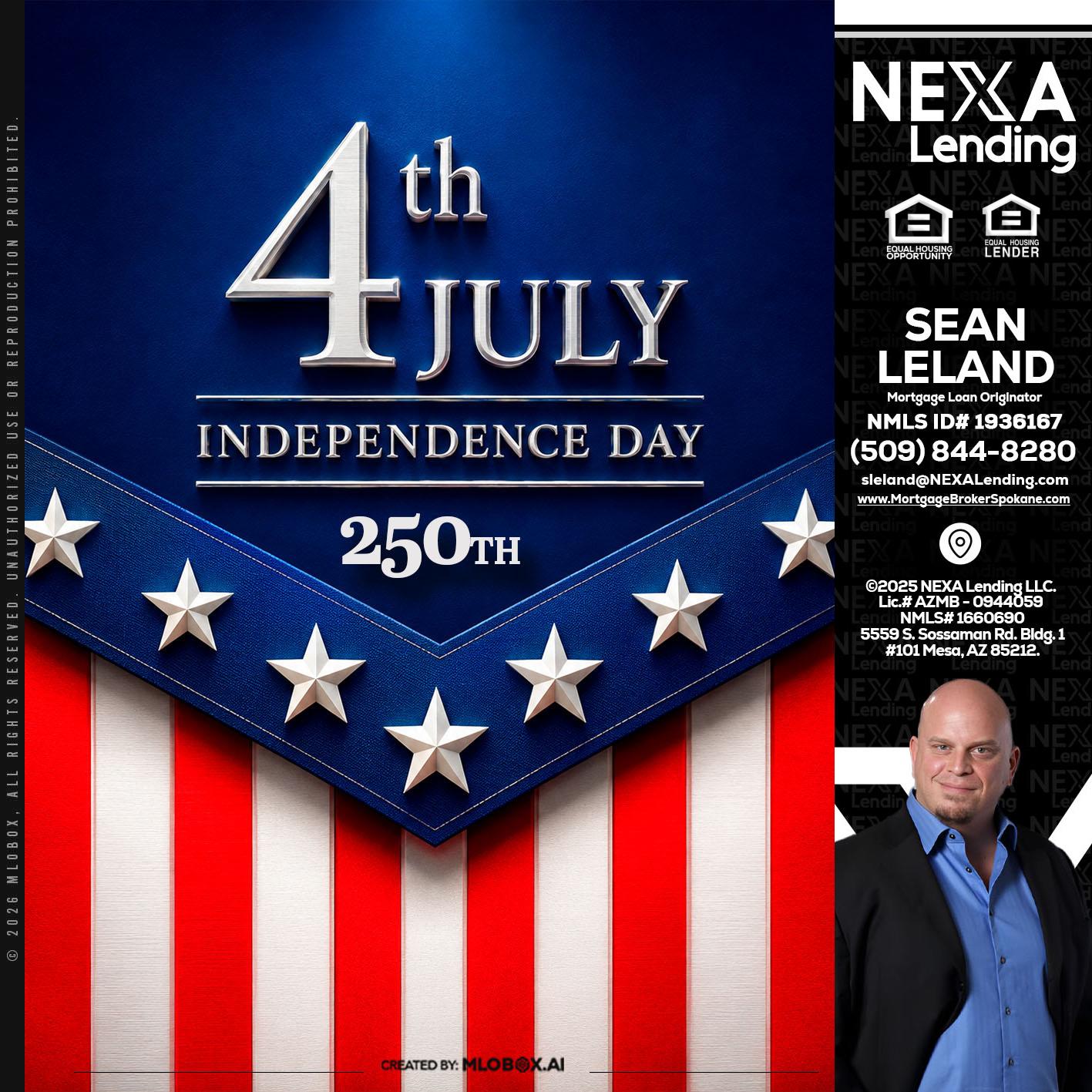 4th of july - Sean Leland -Mortgage Broker