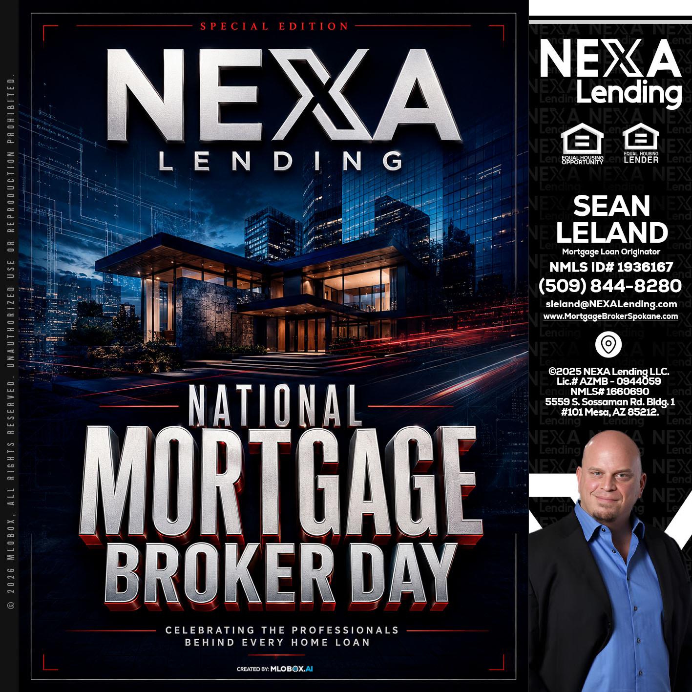 NATIONAL MORTGAGE BROKER DAY - Sean Leland -Mortgage Broker