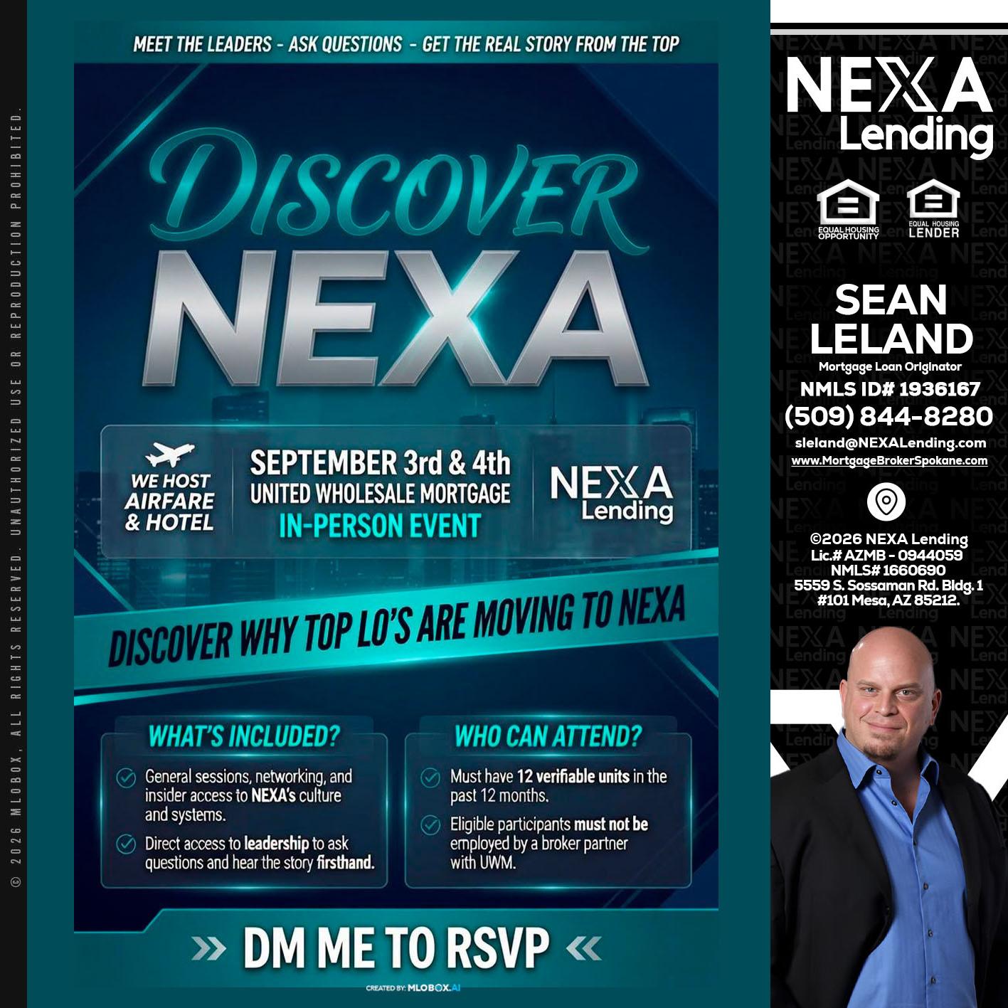 DISCOVER NEXA - Sean Leland -Mortgage Broker