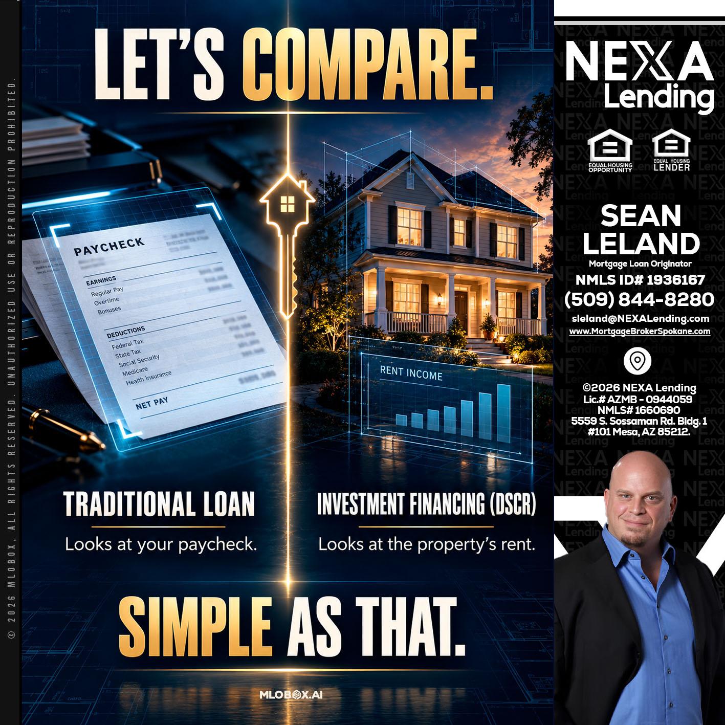 lets compare - Sean Leland -Mortgage Broker