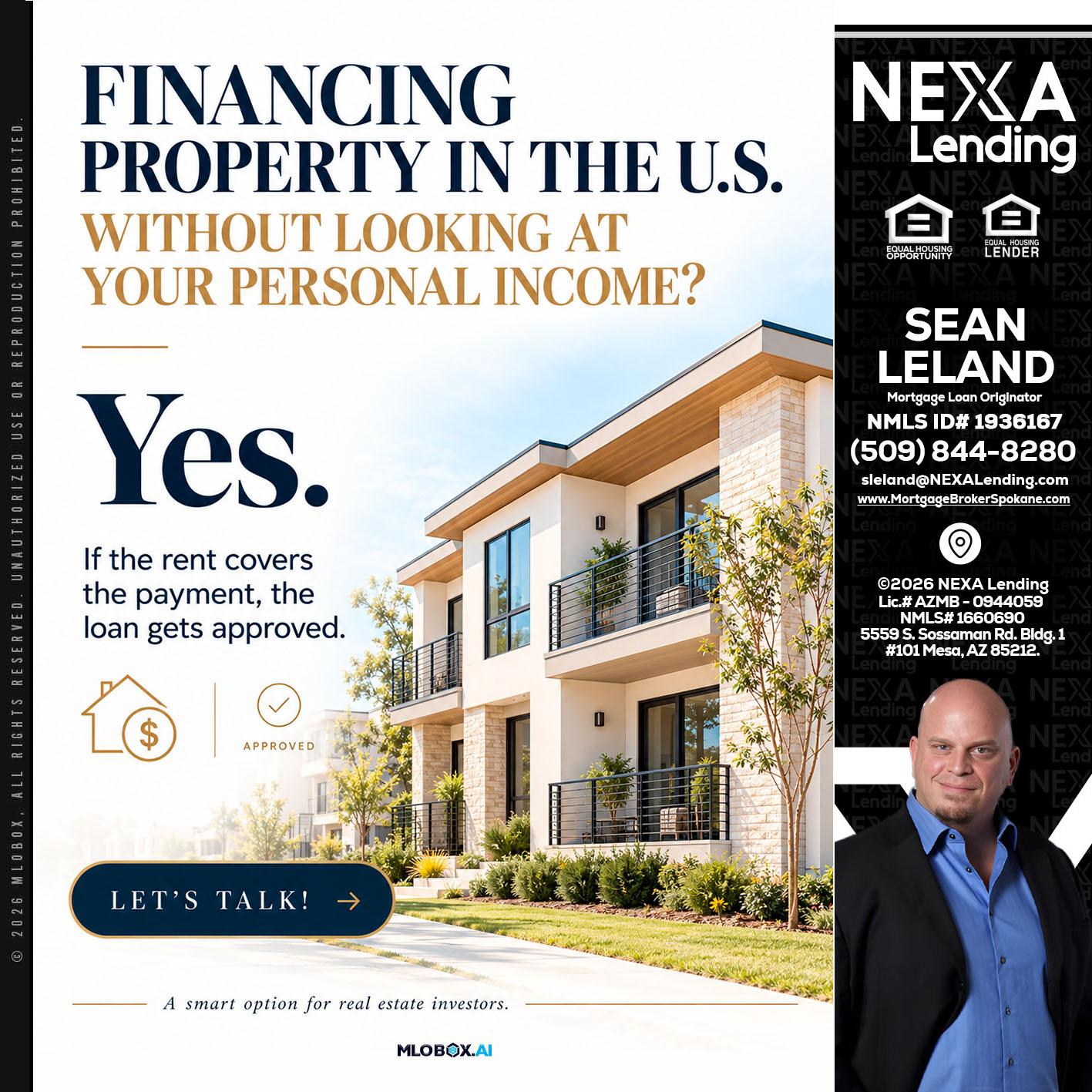 FINANCING - Sean Leland -Mortgage Broker